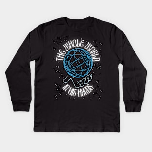 The World in His Hands Kids Long Sleeve T-Shirt